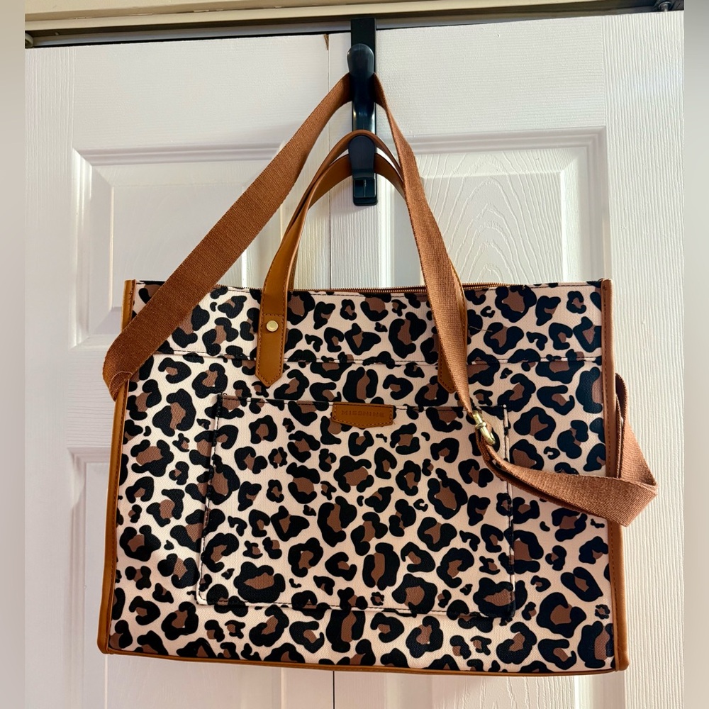 Leopard Print Tote Laptop Bag